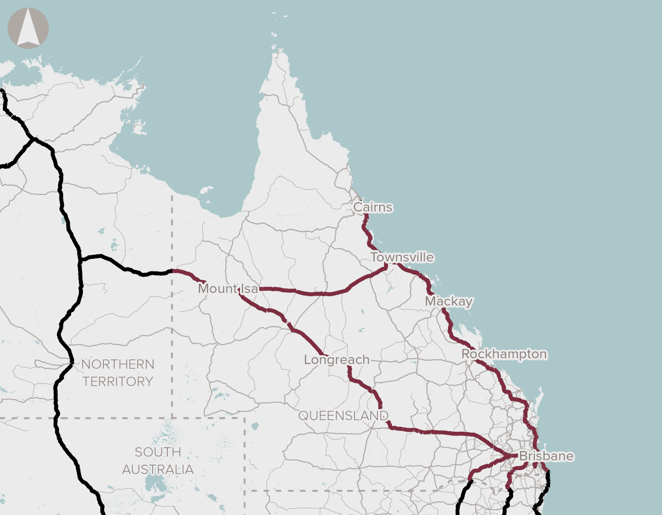 queensland national land transport network maintenance