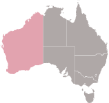 Map with WA highlighted